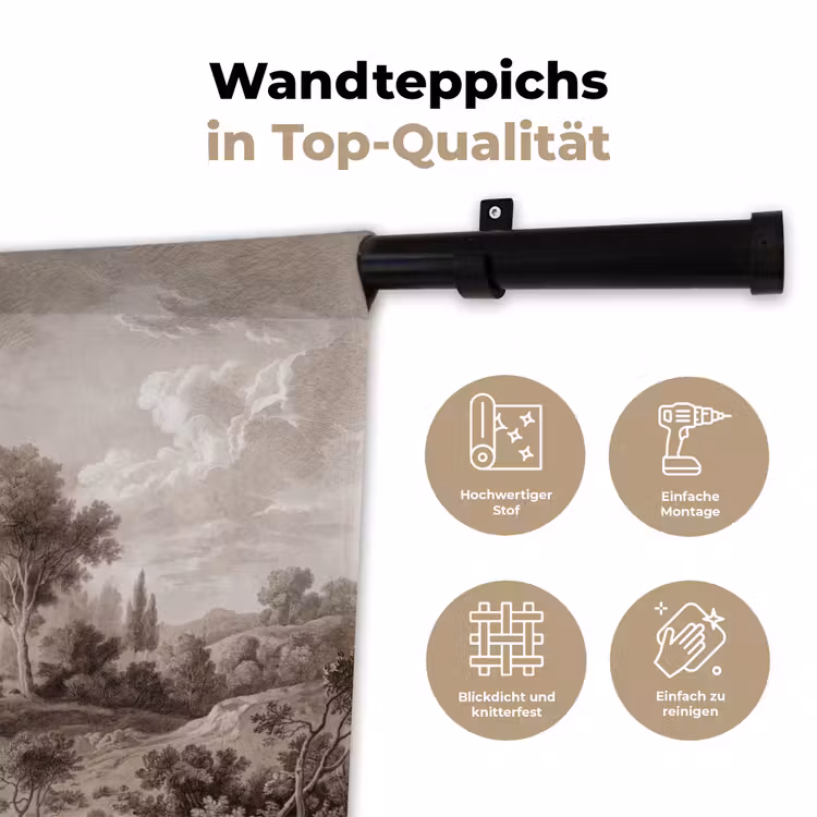 Klassiek - Landschap - Neutraal Wandkleed katoen klein -tsfeer2_DE