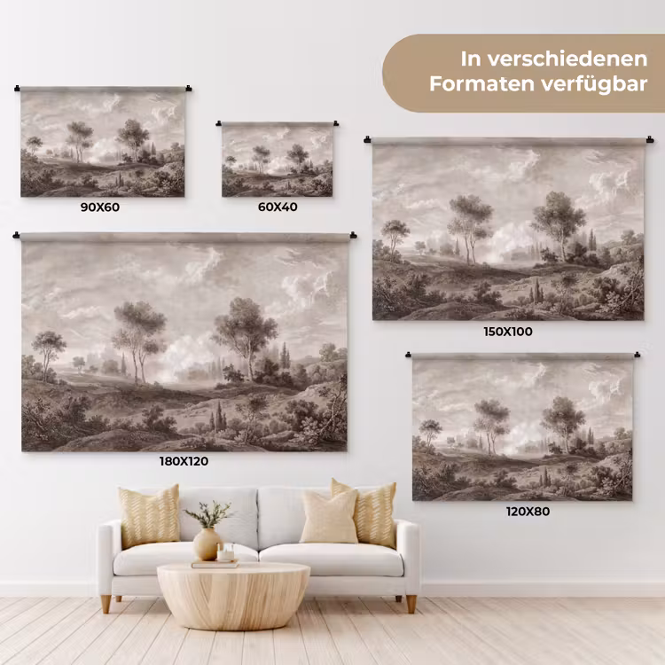 Klassiek - Landschap - Neutraal Wandkleed katoen klein -tsfeer8_DE