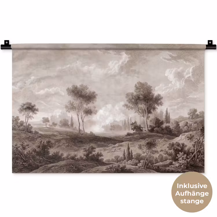 Klassiek - Landschap - Neutraal Wandkleed katoen klein -t3d_DE