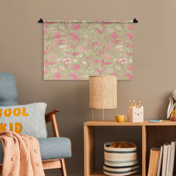 Classic - Pink - Mint Wandkleed katoen klein 269 -wsfeer4_kind