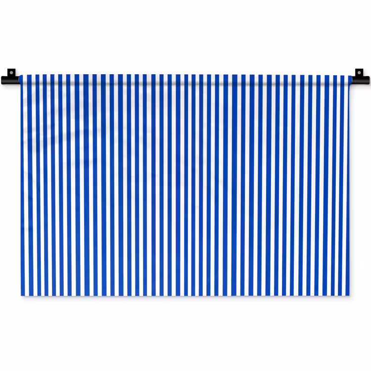 Klassiek - Strepen - Blauw Wandkleed katoen klein 269 -zz3d