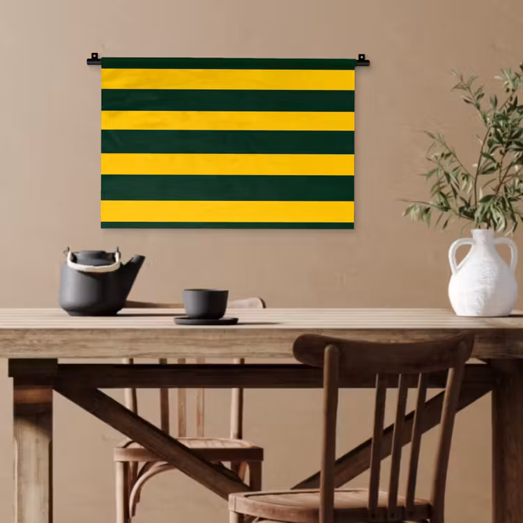 Klassiek - Strepen - Groen Wandkleed katoen klein 269 -sfeer6