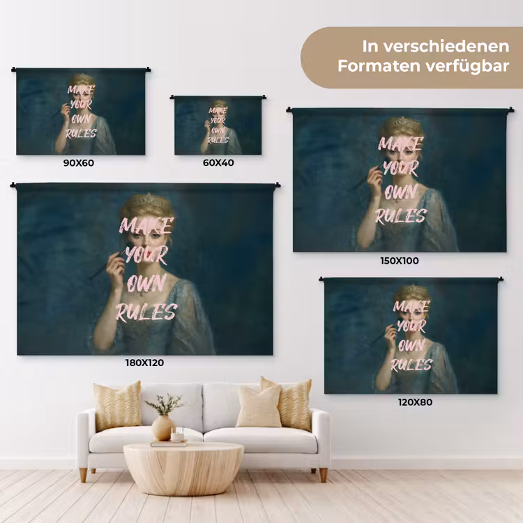 Klassiek - Sierlijk - Roze Wandkleed katoen klein -tsfeer8_DE