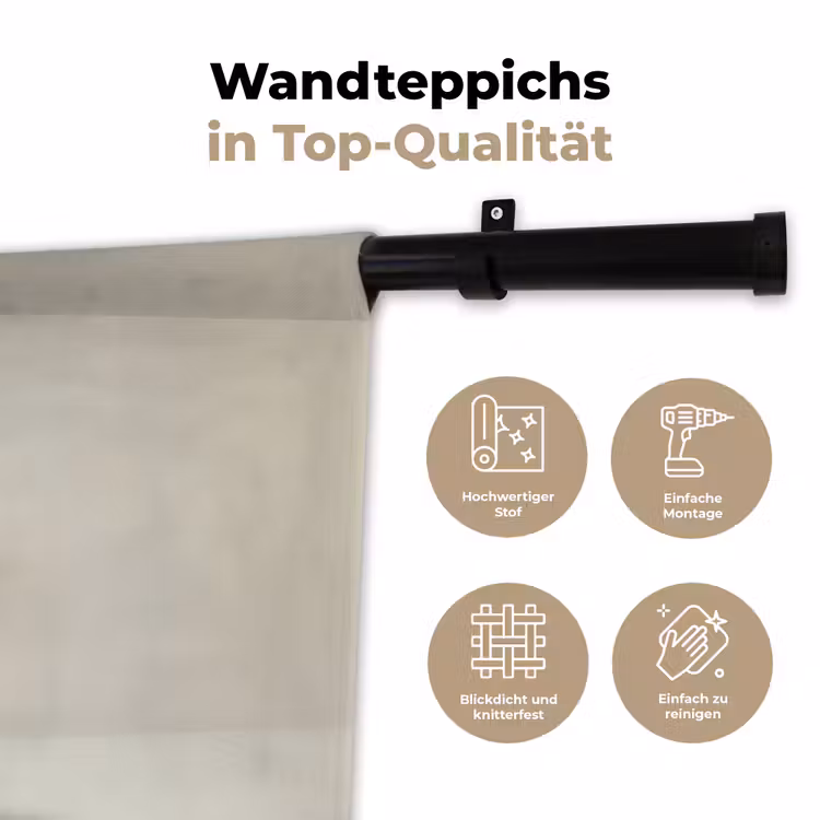 Knoflook - Natuurlijk - Beige Wandkleed katoen klein -tsfeer2_DE