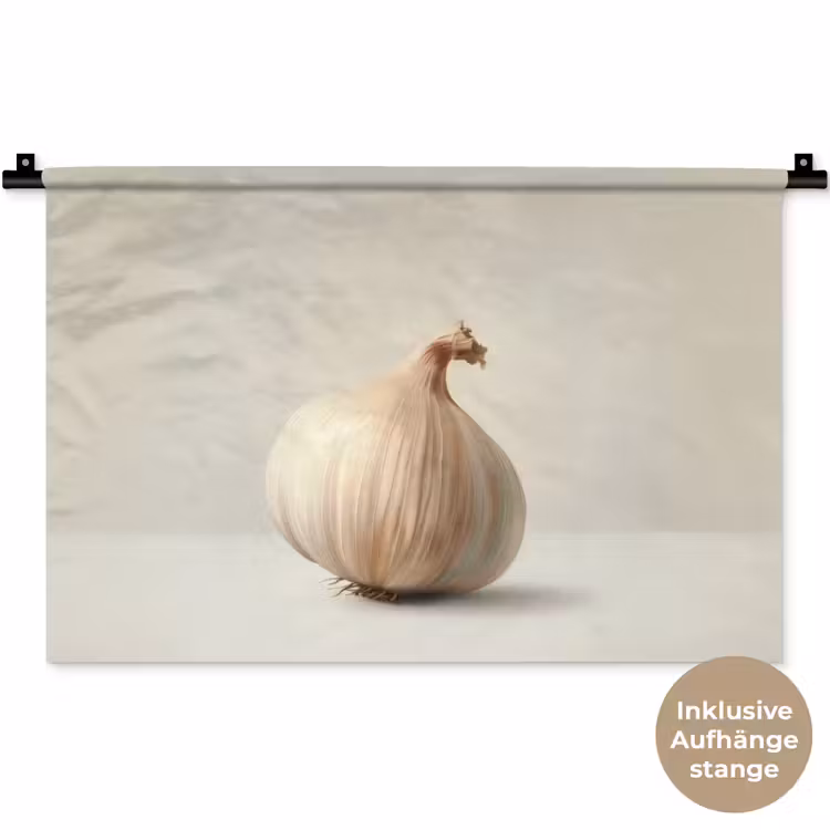 Knoflook - Natuurlijk - Beige Wandkleed katoen klein -t3d_DE