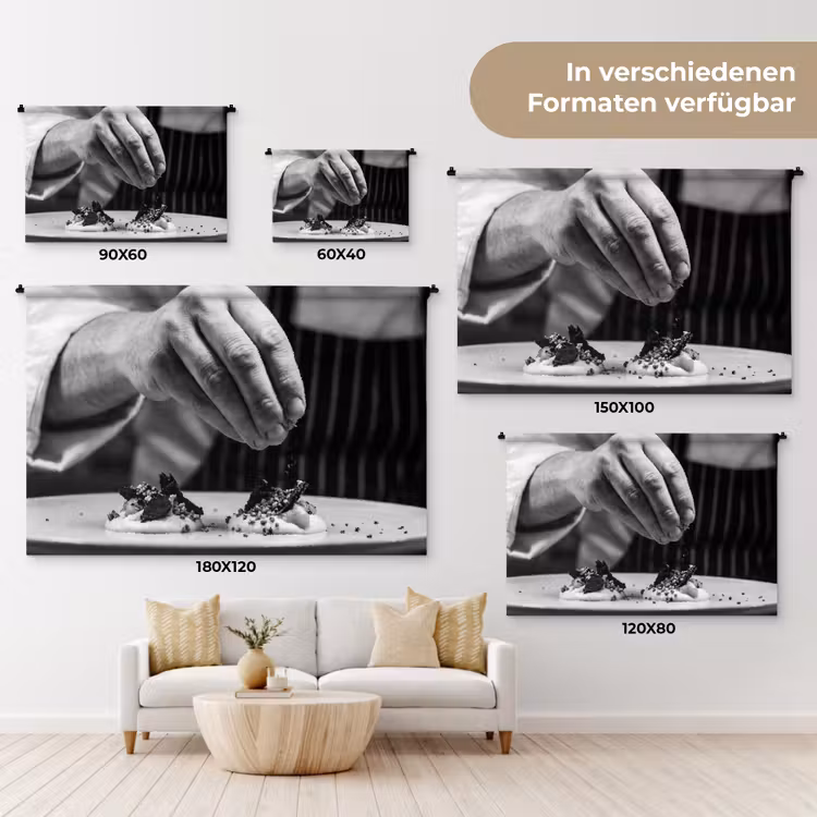 Chef - Garnering - Gerecht Wandkleed katoen klein -tsfeer8_DE