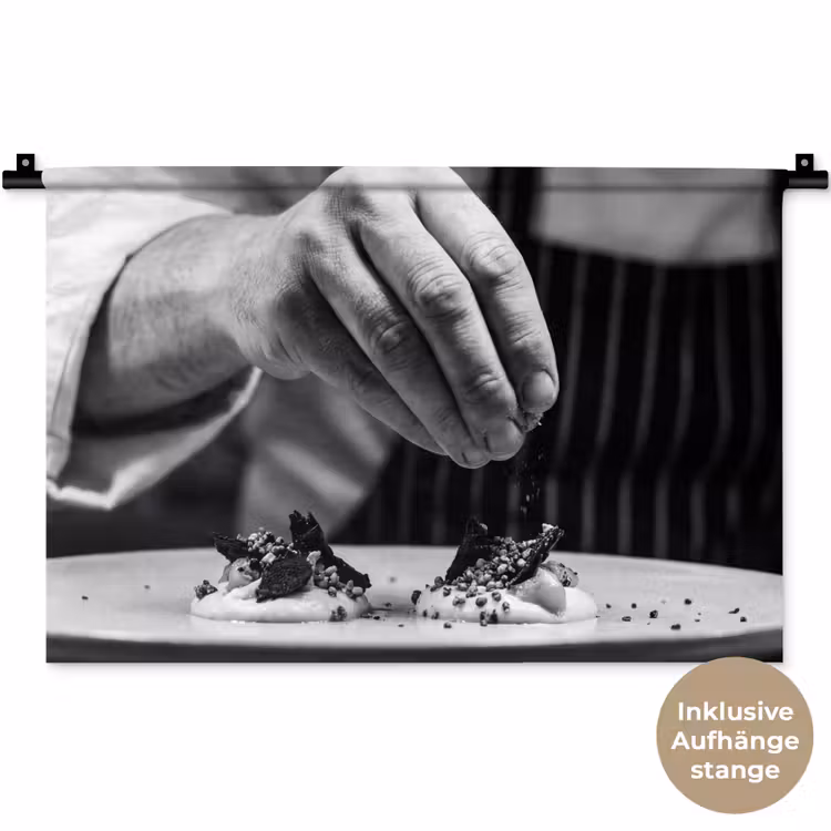 Chef - Garnering - Gerecht Wandkleed katoen klein -t3d_DE