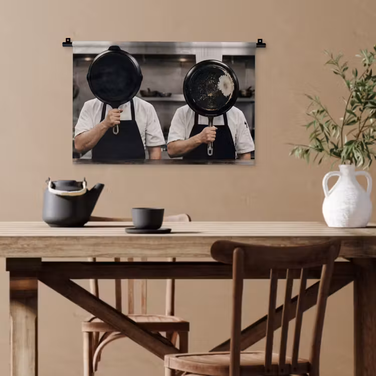 Koks - Koekenpannen - Keuken Wandkleed katoen klein -sfeer6
