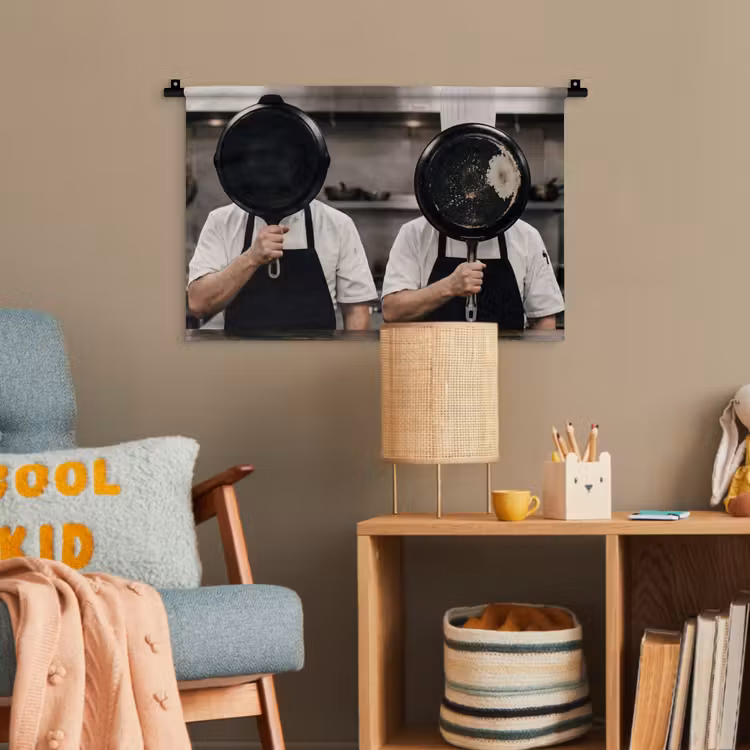 Koks - Koekenpannen - Keuken Wandkleed katoen klein -wsfeer4_kind