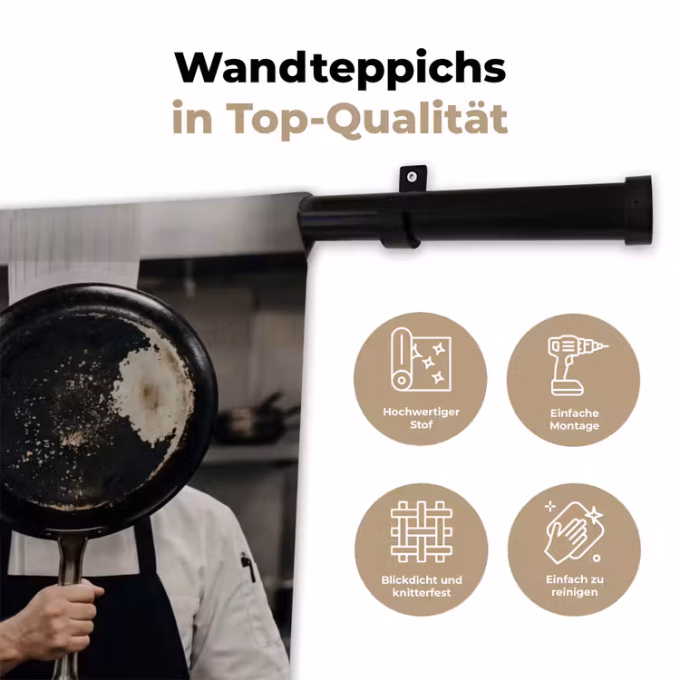 Koks - Koekenpannen - Keuken Wandkleed katoen klein -tsfeer2_DE