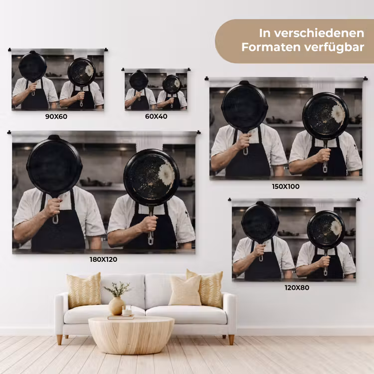 Koks - Koekenpannen - Keuken Wandkleed katoen klein -tsfeer8_DE