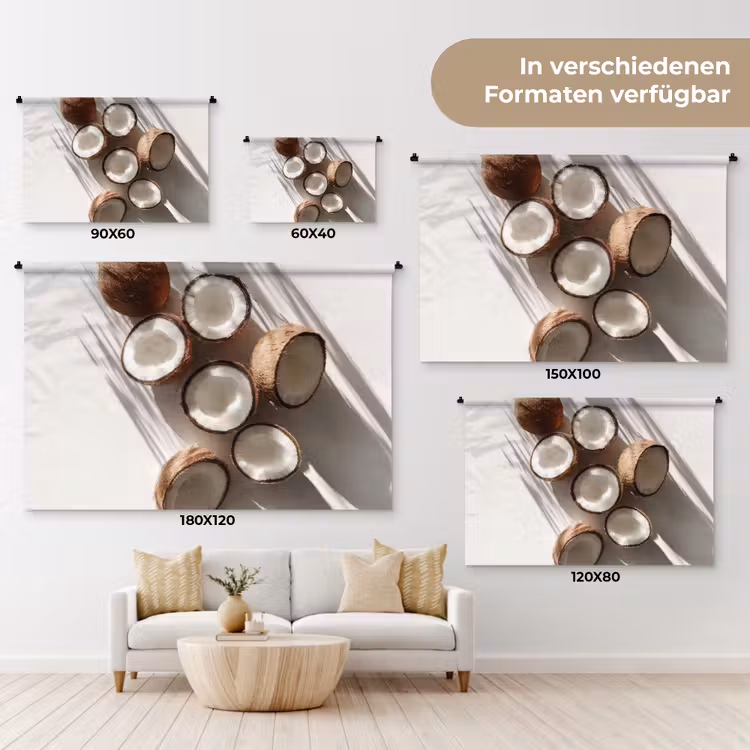 Kokosnoten - Bruin - Shaduw Wandkleed katoen klein -tsfeer8_DE
