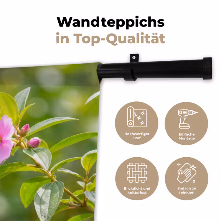 Kolibrie - Bloem - Natuur - Groen Wandkleed katoen klein -tsfeer2_DE
