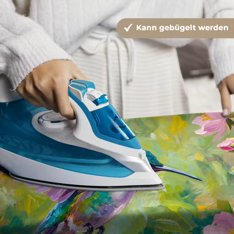 Kolibrie - Bloemen - Natuur - Kleurrijk Wandkleed katoen klein -tsfeer9_DE