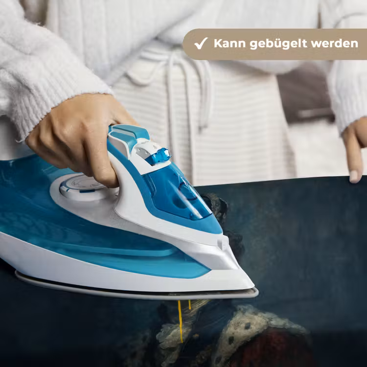 Koning - Portret - Druipende gele verf Wandkleed katoen klein -tsfeer9_DE