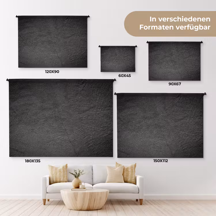 Beton print - Industrieel - Zwart Wandkleed katoen klein -tsfeer8_DE