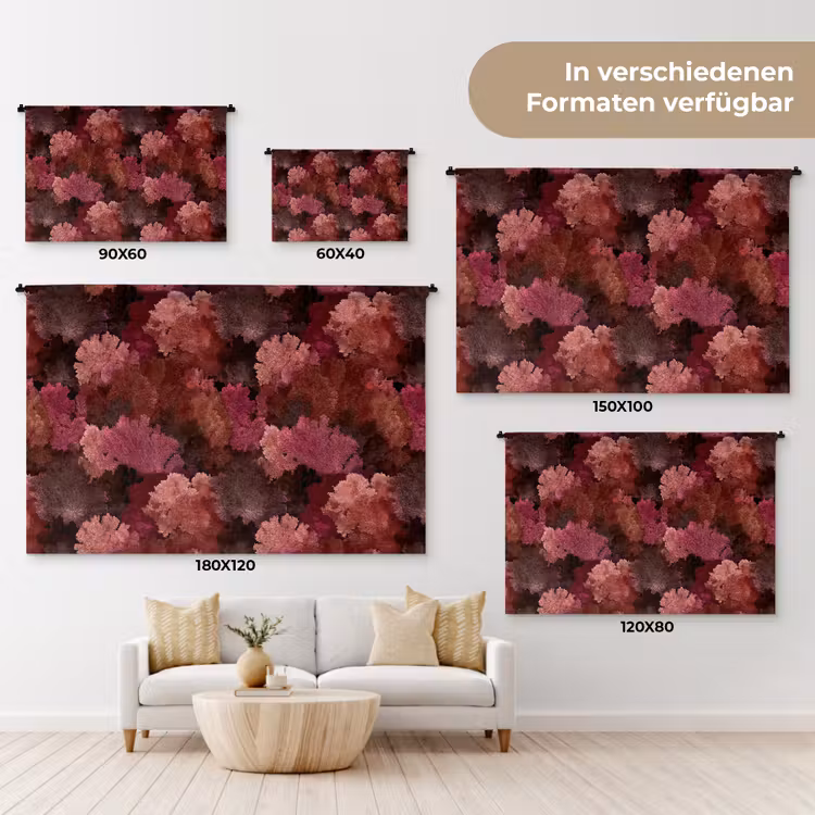 Koraal - Textuur - Kleurrijk Wandkleed katoen klein 269 -tsfeer8_DE