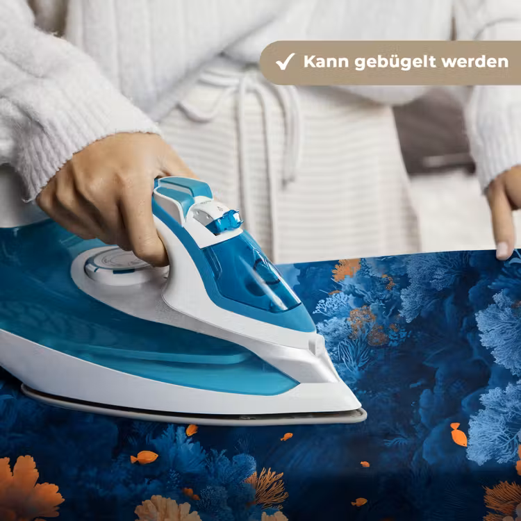 Koraalrif - Vissen - Oceaan - Blauw Wandkleed katoen klein -tsfeer9_DE
