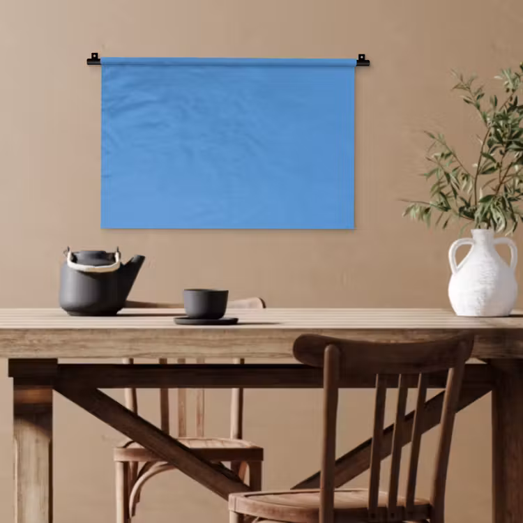 Cornflower - Blue - Blauw Wandkleed katoen klein 269 -sfeer6