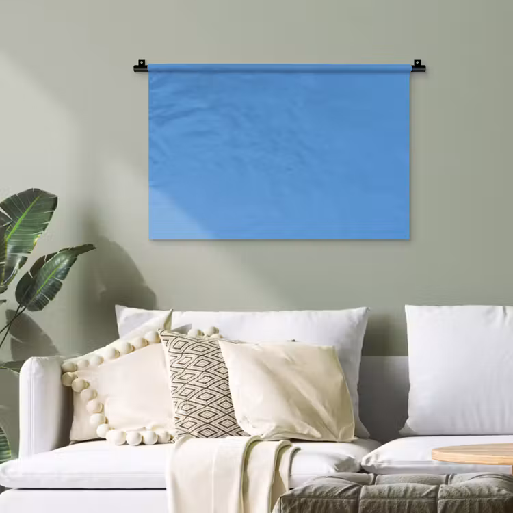 Cornflower - Blue - Blauw Wandkleed katoen klein 269 -sfeer7