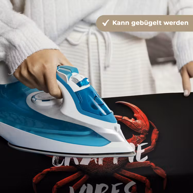 Krab - Rood - Tekst - Zwart Wandkleed katoen klein -tsfeer9_DE
