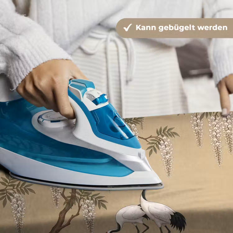 Kraanvogels - Water - Beige Wandkleed katoen klein -tsfeer9_DE