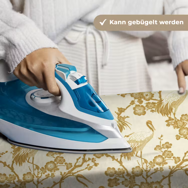 Kraanvogels - Kersenbloesem - Goud Wandkleed katoen klein 269 -tsfeer9_DE