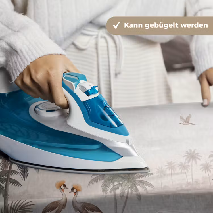 Kraanvogels - Palmbomen - Tropisch Wandkleed katoen klein -tsfeer9_DE
