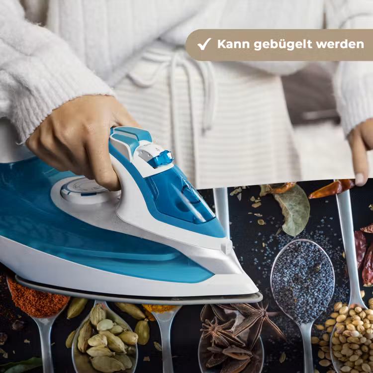 Kruiden - Lepel - Specerijen - Zwart - Keuken Wandkleed katoen klein -tsfeer9_DE