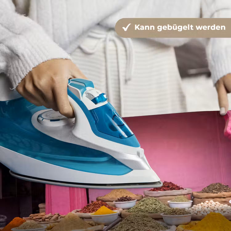 Wandteppich - Kräuter – Markt – Rosa - Kruiden - Markt - Roze Wandkleed katoen klein