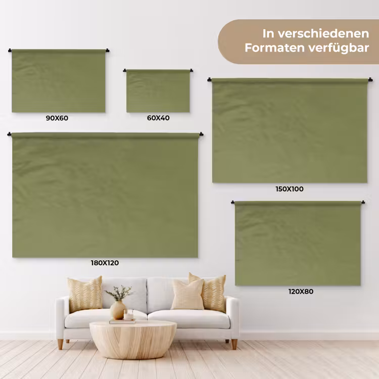 Herbal - Matcha - Groen Wandkleed katoen klein 269 -tsfeer8_DE