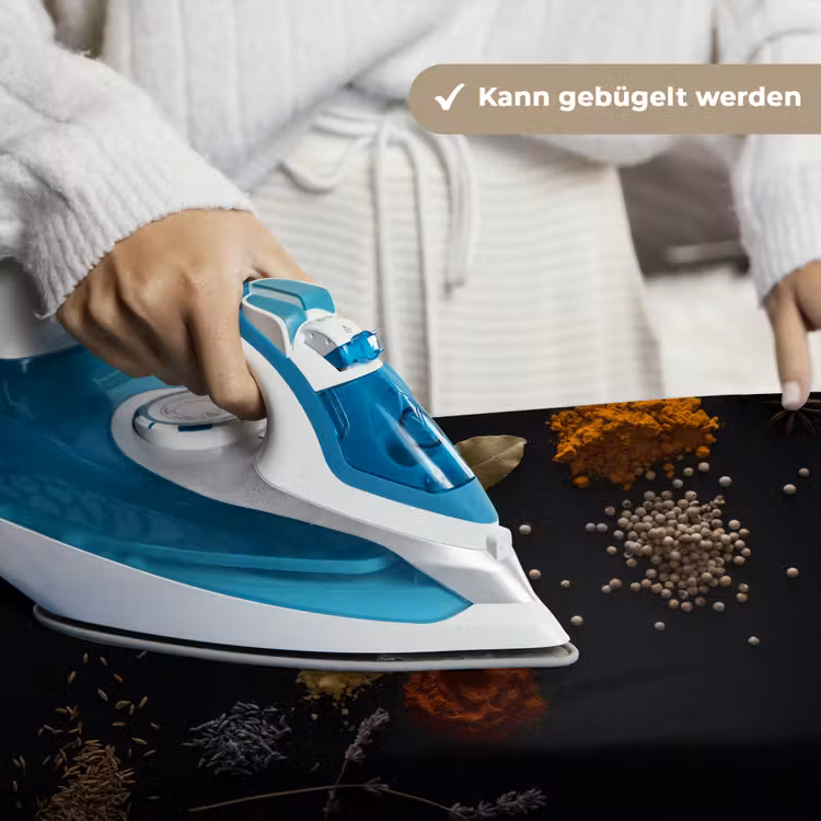 Kruiden - Zwart - Specerijen - Keuken - Koken Wandkleed katoen klein -tsfeer9_DE