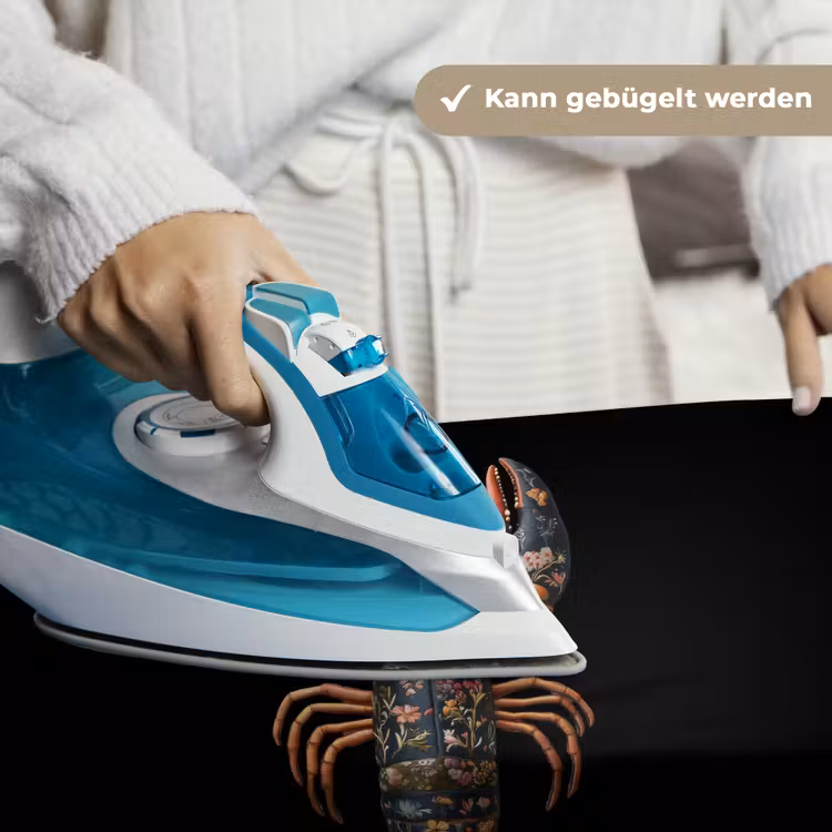 Kreeft - Zwart - Bloemenpatroon - Artistiek Wandkleed katoen klein -tsfeer9_DE