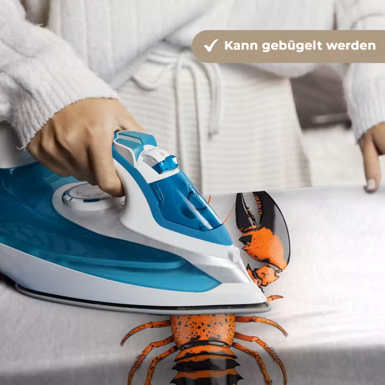 Kreeft - Zwart - Oranje - Wit - Uniek Wandkleed katoen klein -tsfeer9_DE