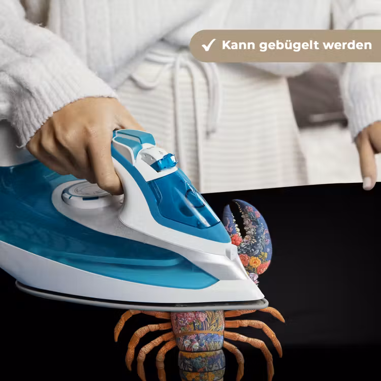 Kreeft - Borduur - Kleurrijk - Bloemen Wandkleed katoen klein -tsfeer9_DE