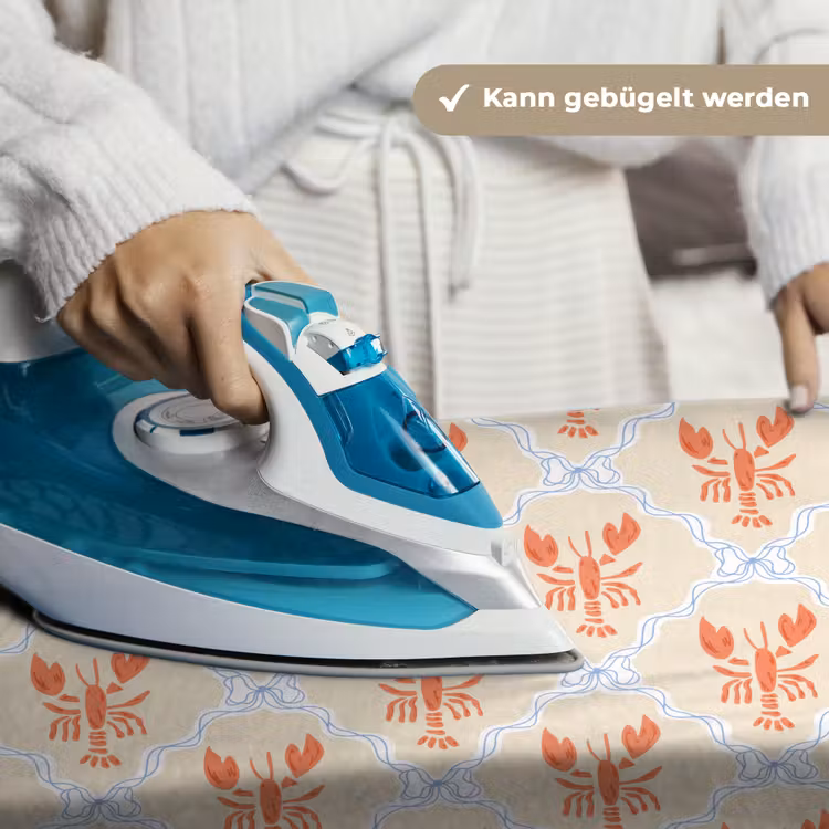 Zee - Kreeft  - Blauw - Geel - Oranje Wandkleed katoen klein 269 -tsfeer9_DE