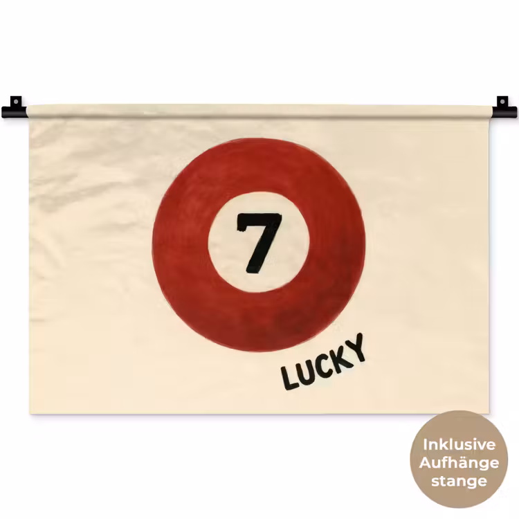 Cirkel - Zeven - Lucky - Rood Wandkleed katoen klein -t3d_DE
