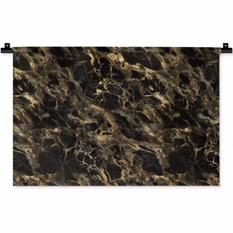 Kristal - Goud - Zwart - Marmer Wandkleed katoen klein 269 -zz3d