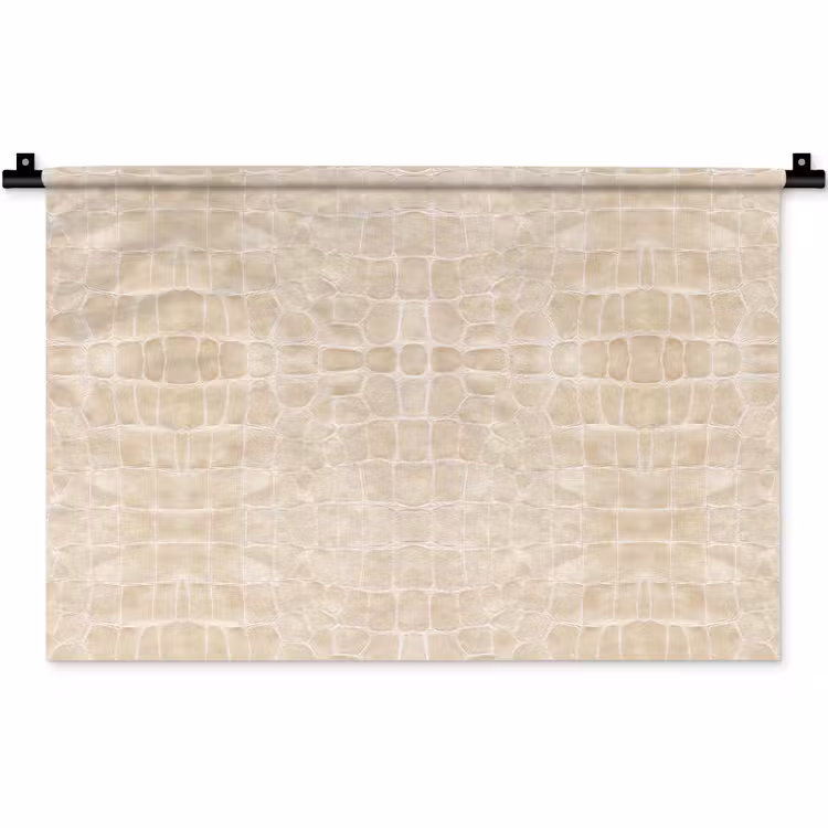 Krokodil - Leer - Beige Wandkleed katoen klein 269 -zz3d