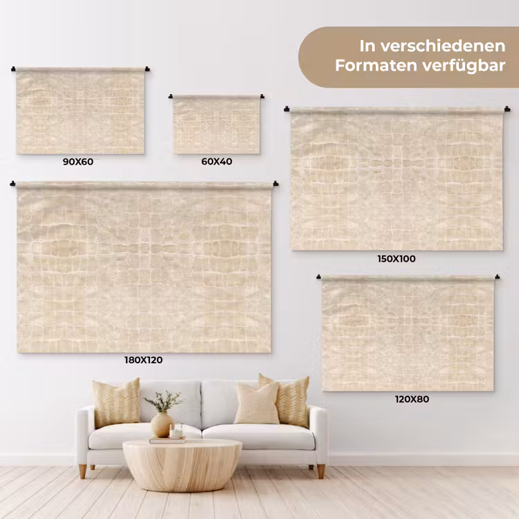 Krokodil - Leer - Beige Wandkleed katoen klein 269 -tsfeer8_DE