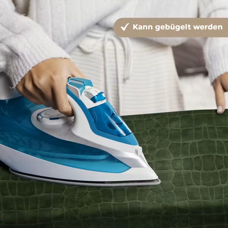 Krokodil - Leer - Groen Wandkleed katoen klein 269 -tsfeer9_DE