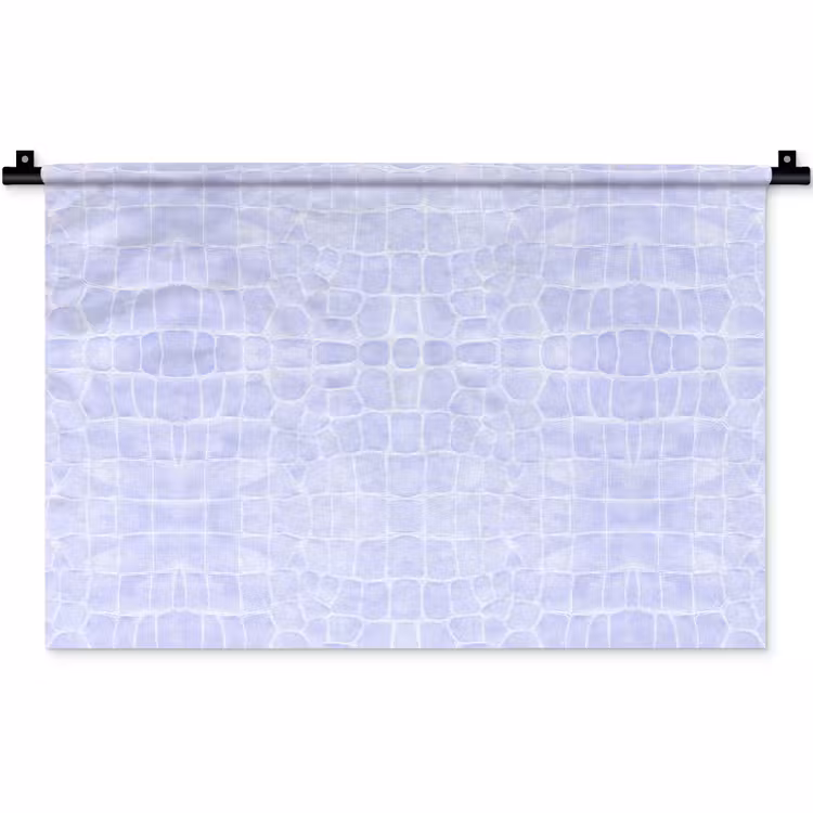 Krokodil - Leer - Pastel - Blauw Wandkleed katoen klein 269 -zz3d