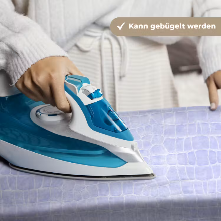 Krokodil - Leer - Pastel - Blauw Wandkleed katoen klein 269 -tsfeer9_DE
