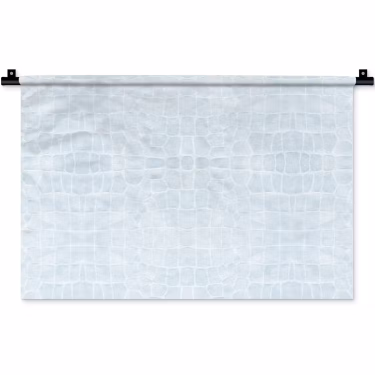 Krokodil - Leer - Pastel - Blauw Wandkleed katoen klein 269 -zz3d