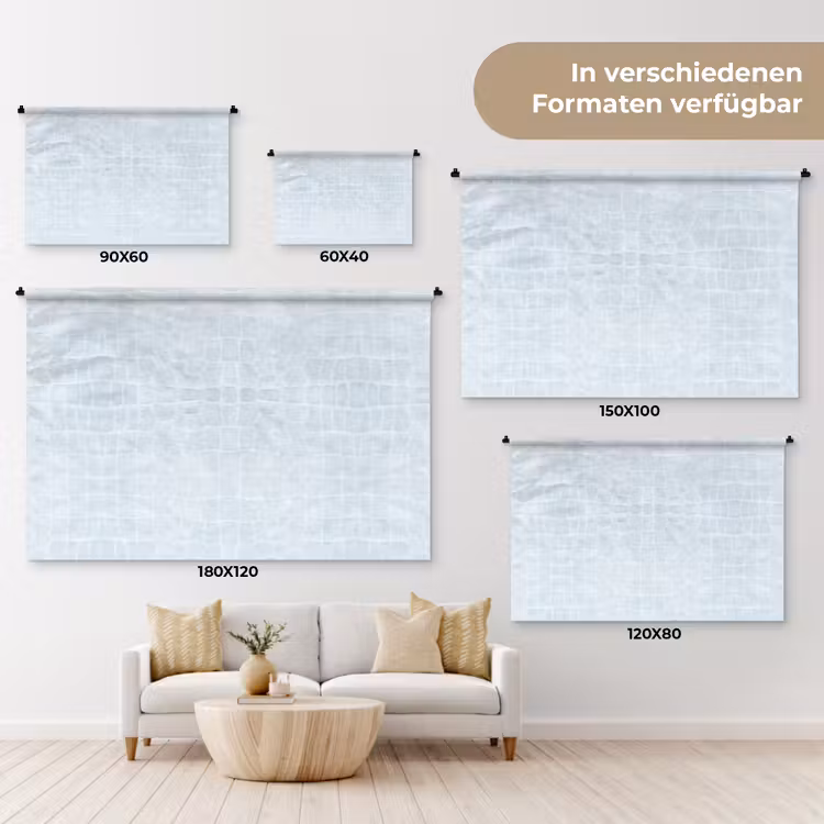 Krokodil - Leer - Pastel - Blauw Wandkleed katoen klein 269 -tsfeer8_DE