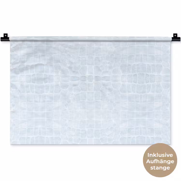 Krokodil - Leer - Pastel - Blauw Wandkleed katoen klein 269 -t3d_DE
