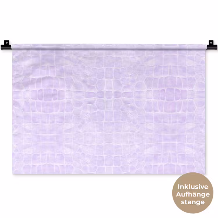 Krokodil - Leer - Pastel - Paars Wandkleed katoen klein 269 -t3d_DE