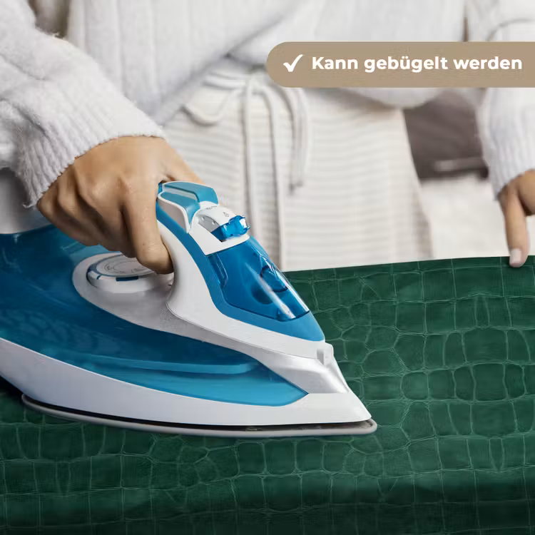 Krokodil - Leer - Smaragd - Groen Wandkleed katoen klein 269 -tsfeer9_DE