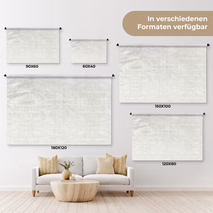 Krokodil - Leer - Wit Wandkleed katoen klein 269 -tsfeer8_DE