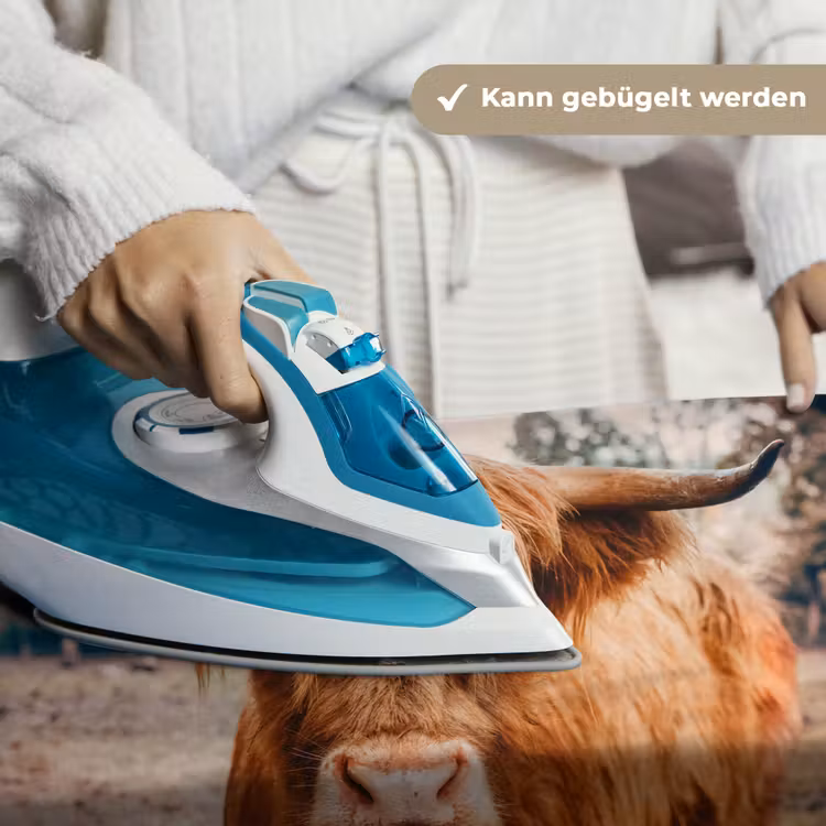 Koe- Schotse hooglander - Hoorns - Bruin - Landschap Wandkleed katoen klein -tsfeer9_DE